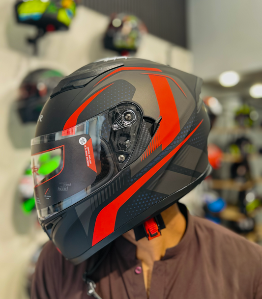 VECTOR 253 HYPER RED DOT APPROVED HELMET