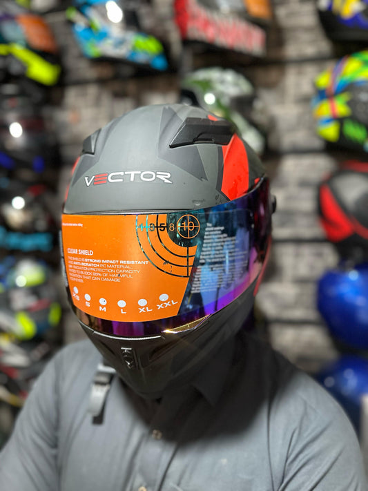 VECTOR DOT APPROVED FLIPUP HELMET